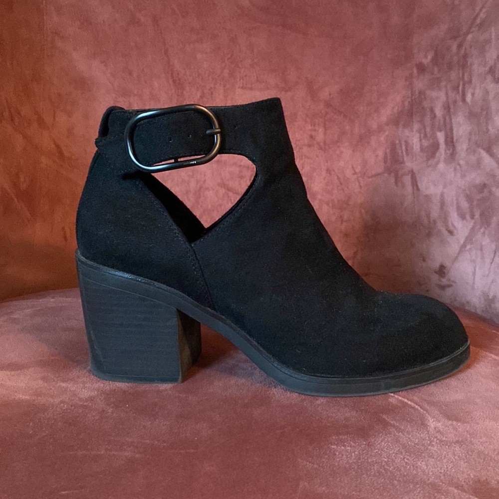 Faux Suede Cutout Booties